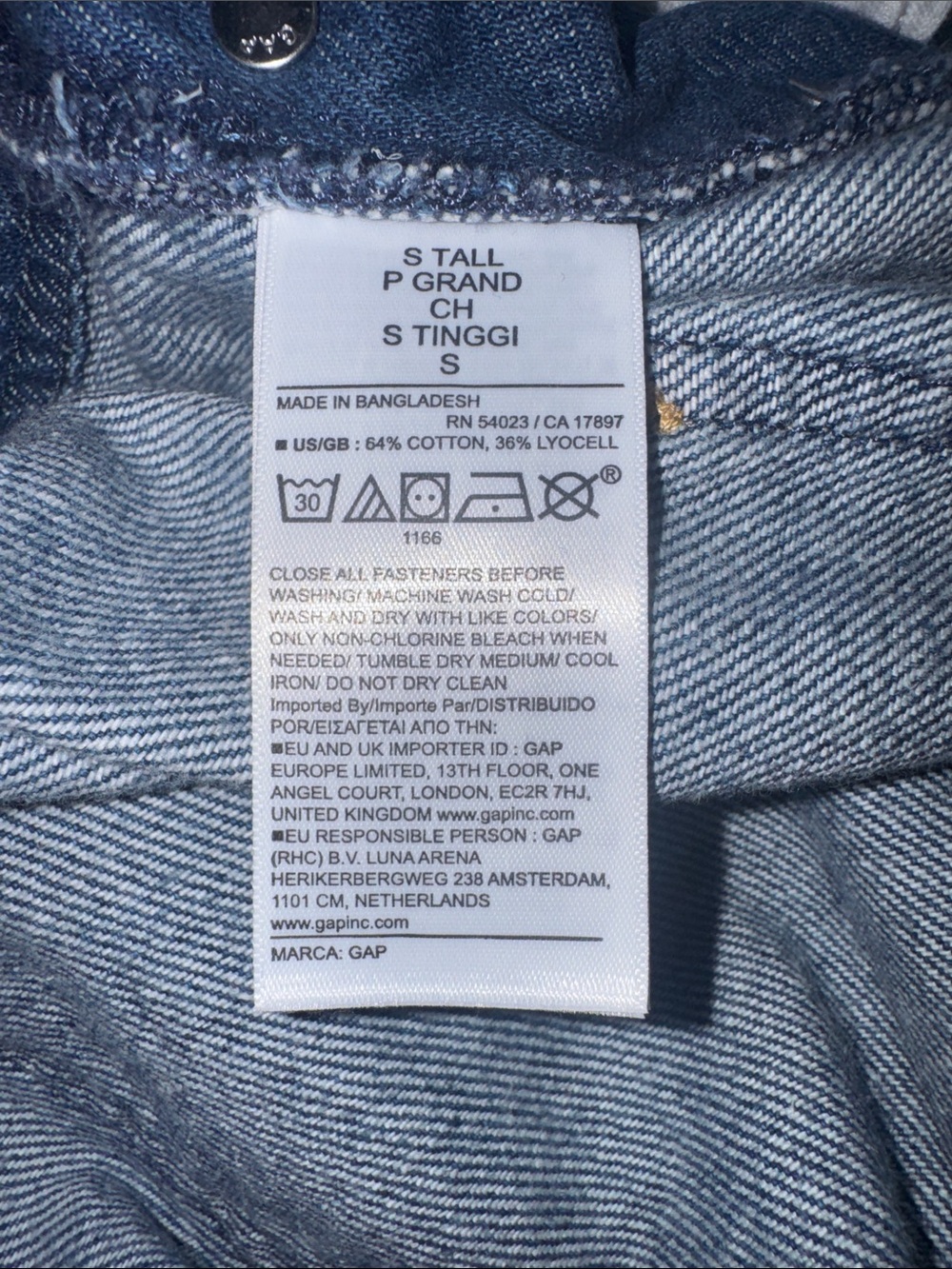 GAP - Ultrasoft Horseshoe Overalls - S Tall - Picture 8 of 8